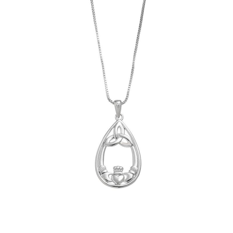 Sterling Silver Trinity Claddagh Pendant